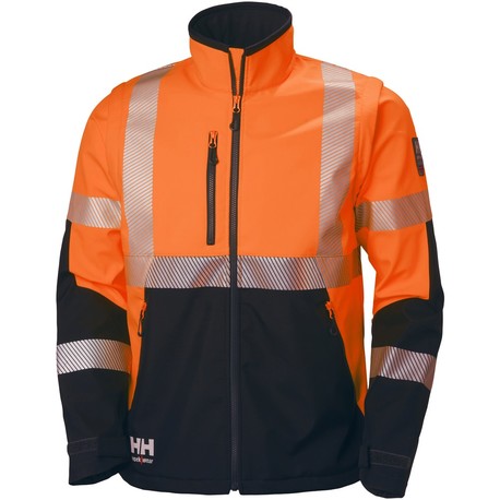 HELLY HANSEN softshell-takki ICU fl. or./musta EN471 LK3